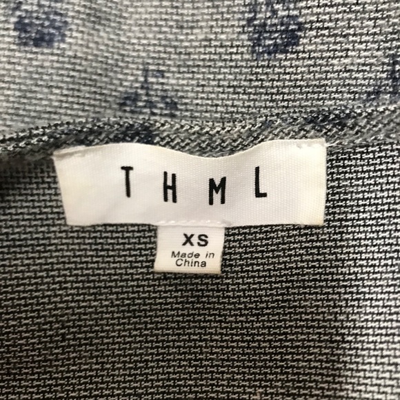 THML Embroidered Bib Linen Cap Sleeve Mini XS - Picture 3 of 5